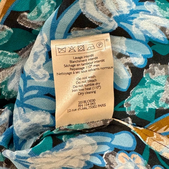 Sezane Erica Blouse Tropical Print Size 36 - Picture 9 of 9